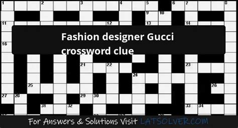 fashion Gucci first name crossword